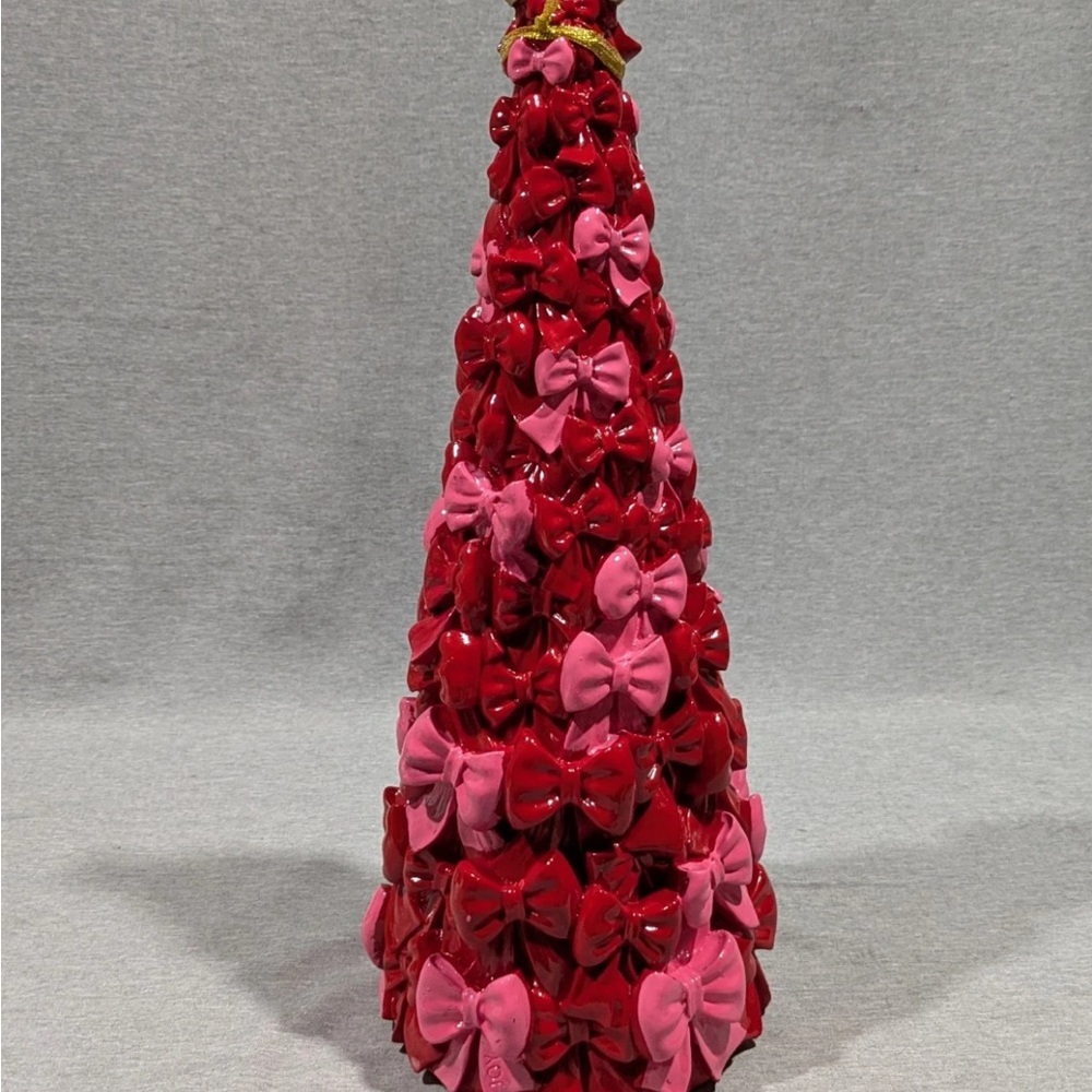 Cupcakes & Cashmere Red and Pink Bow Christmas Tree 16" Holiday Viral NEW - Picture 3 of 5